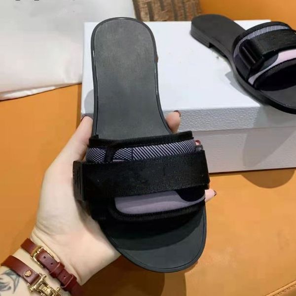 women denim flat slippers black blue nylon strap buckle designer lady technical fabric band rubber sole slide 
women denim flat slippers black blue nylon strap buckle designer lady technical fabric band rubber sole slide