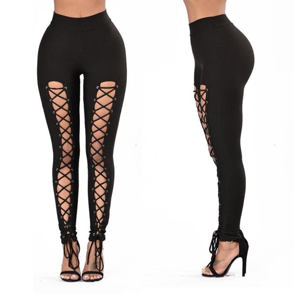 women's leggings lace up front hollow out stretch skinny pants trousers black
women's leggings lace up front hollow out stretch skinny pants trousers black