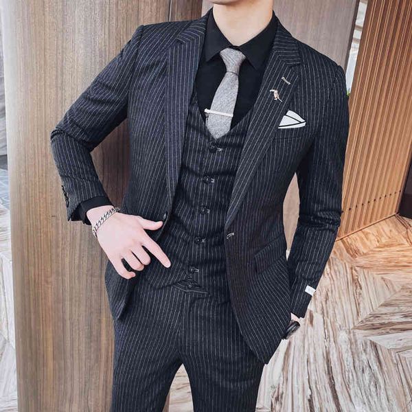 suits 3 pcs spring british style a striped button for formal man wear thin male wedding suit more size tuxedo pd4q, White;black
suits 3 pcs spring british style a striped button for formal man wear thin male wedding suit more size tuxedo pd4q, White;black