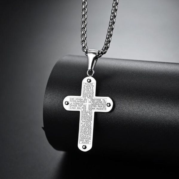 pendant necklaces mens necklace stainless steel christian bible cross summer surf beach jewelry, Silver
pendant necklaces mens necklace stainless steel christian bible cross summer surf beach jewelry, Silver