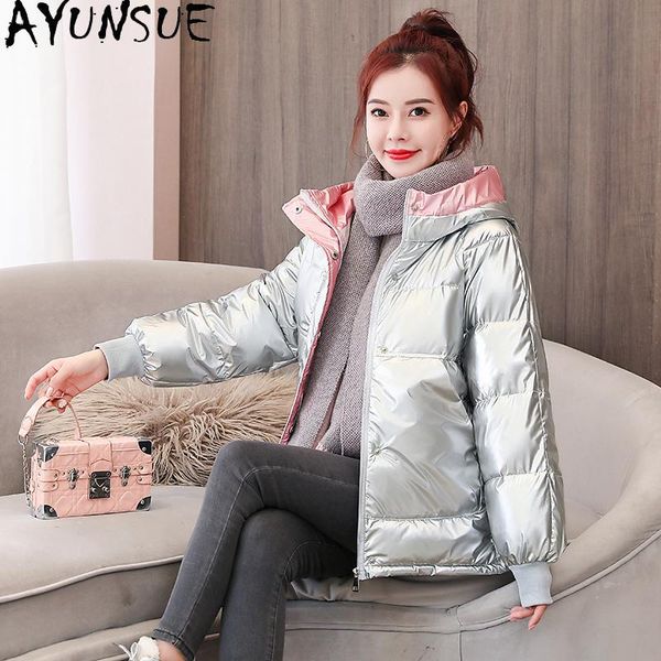 women's down & parkas ayunsue winter jacket women hooded warm jackets for woman 2021 female short sequins clothes lady spliced coat abr, Black
women's down & parkas ayunsue winter jacket women hooded warm jackets for woman 2021 female short sequins clothes lady spliced coat abr, Black