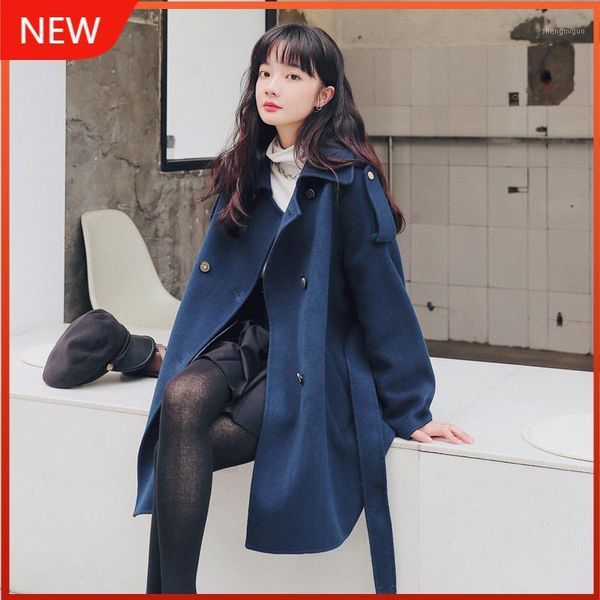 women's wool & blends 2021 autumn and winter woolen coat slim fit slimming short women, Black
women's wool & blends 2021 autumn and winter woolen coat slim fit slimming short women, Black