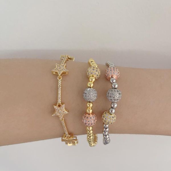 bangle 5pcs/lot gold charm bracelet profession design brass bead star cz bangles jewelry, Black
bangle 5pcs/lot gold charm bracelet profession design brass bead star cz bangles jewelry, Black