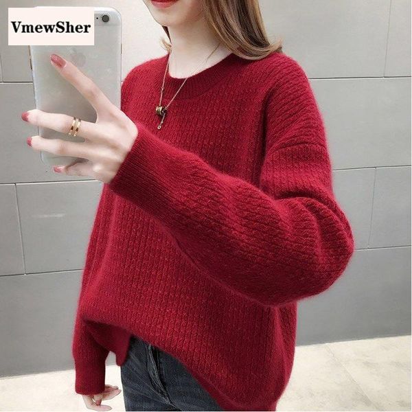 women's sweaters vmewsher women knitted pullovers sweater 2021 autumn winter casual female elegant solid loose o-neck, White;black
women's sweaters vmewsher women knitted pullovers sweater 2021 autumn winter casual female elegant solid loose o-neck, White;black