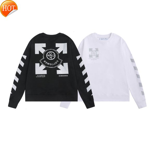 autumn and winter new 2021 off co branded series reflective lettered arrstyle round neck sweater, Black
autumn and winter new 2021 off co branded series reflective lettered arrstyle round neck sweater, Black