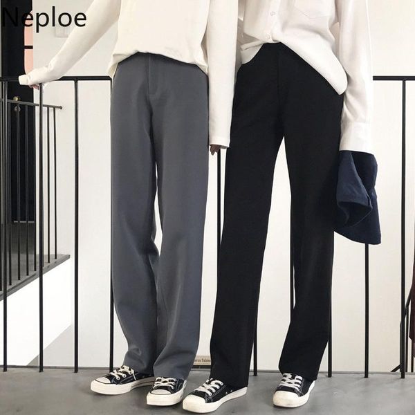 women's pants & capris neploe korean high waist hip drape mop loose 2 colors xs-xxl casual pantalones autumn spring outwear trousers wi, Black;white 
women's pants & capris neploe korean high waist hip drape mop loose 2 colors xs-xxl casual pantalones autumn spring outwear trousers wi, Black;white