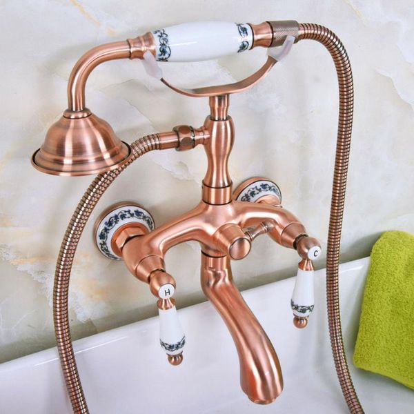antique red copper brass double ceramic handles wall mounted bathroom clawfoot bathtub tub faucet mixer tap w/hand shower ana315 sets
antique red copper brass double ceramic handles wall mounted bathroom clawfoot bathtub tub faucet mixer tap w/hand shower ana315 sets