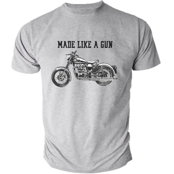 men's t-shirts cotton casual brand royal enfield - made like a gun logo t-shirt retro motorcycle heather grey o-neck short sleeves, White;black
men's t-shirts cotton casual brand royal enfield - made like a gun logo t-shirt retro motorcycle heather grey o-neck short sleeves, White;black