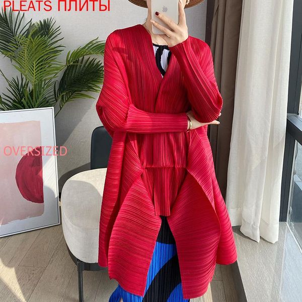 miyake folds 2021 spring and summer fashion casual irregular windbreaker jacket mid-length shawl women's trench coats, Tan;black
miyake folds 2021 spring and summer fashion casual irregular windbreaker jacket mid-length shawl women's trench coats, Tan;black