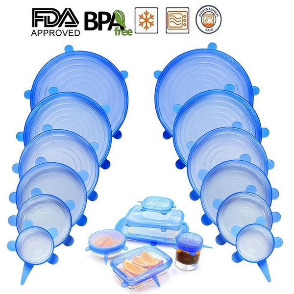food savers & storage containers 6pcs silicone lids stretch reusable hermetic wrap covers keep bowl sealing fresh stretchy blanket kitchen u
food savers & storage containers 6pcs silicone lids stretch reusable hermetic wrap covers keep bowl sealing fresh stretchy blanket kitchen u