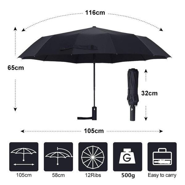 strong wind resistant 3folding automatic umbrella men parasol women rain 12ribs large business gift portable paraguas
strong wind resistant 3folding automatic umbrella men parasol women rain 12ribs large business gift portable paraguas