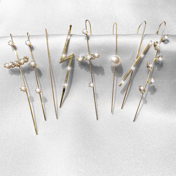 luxury zircon crystal piercing ear wrap crawler hook earrings for women stylish rhinestone hoop 2021 fashion jewelry & huggie, Golden;silver
luxury zircon crystal piercing ear wrap crawler hook earrings for women stylish rhinestone hoop 2021 fashion jewelry & huggie, Golden;silver