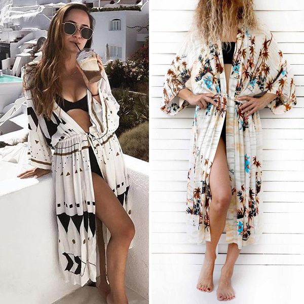 women's swimwear seaside holiday loose beach coat sunscreen clothes rayon bikini blouse medium length skirt swimsuit cardigan, White;black
women's swimwear seaside holiday loose beach coat sunscreen clothes rayon bikini blouse medium length skirt swimsuit cardigan, White;black