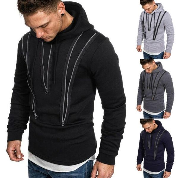 men's hoodies & sweatshirts men drawstring long sleeve sport workout hooded solid zip warm soft pullover top, Black
men's hoodies & sweatshirts men drawstring long sleeve sport workout hooded solid zip warm soft pullover top, Black