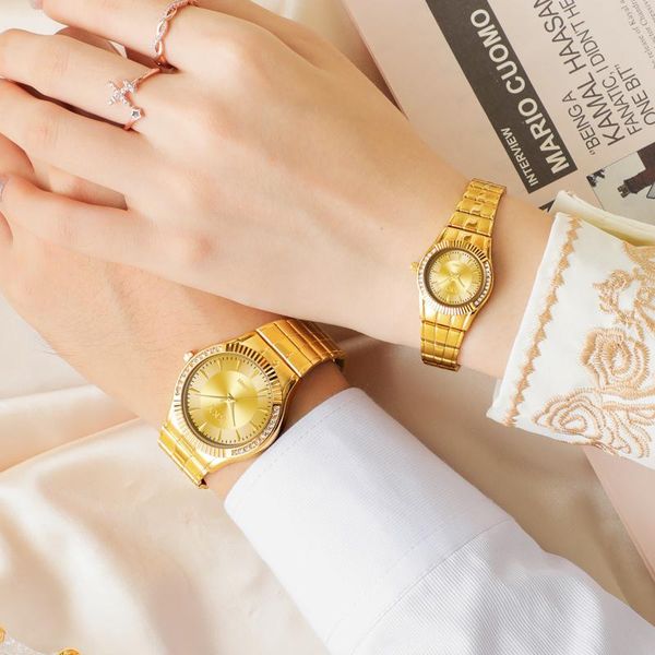 wristwatches kky golden couple watch women men fashion king queen lover wrist luxury stainless steel adjustable strap, Slivery;brown
wristwatches kky golden couple watch women men fashion king queen lover wrist luxury stainless steel adjustable strap, Slivery;brown