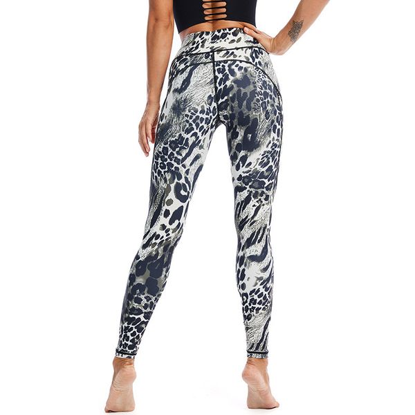 women's plus size tracksuits yoga suit tight high waist fitness pants leopard print large wear