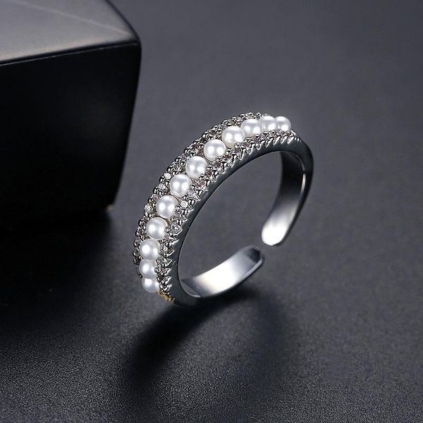 wedding rings luxury female white crystal stone ring charm silver color pearl for women promise open adjustable engagement, Slivery;golden
wedding rings luxury female white crystal stone ring charm silver color pearl for women promise open adjustable engagement, Slivery;golden
