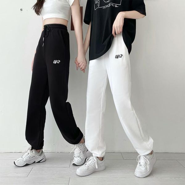 sweatpants women's loose-fitting spring and autumn thin ankle-length pants harlan korean student casual ankle-tied & capris, Black;white
sweatpants women's loose-fitting spring and autumn thin ankle-length pants harlan korean student casual ankle-tied & capris, Black;white