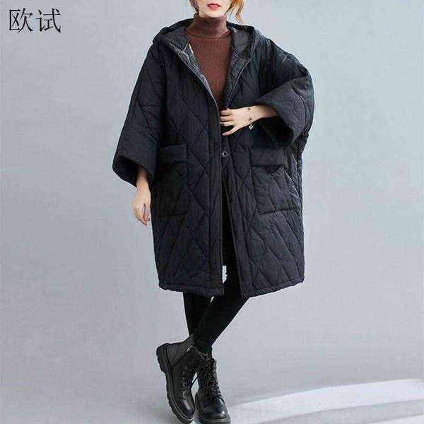 winter warm hooded coat women oversized thick ladies coats long outwear woman plaid coat femme 211130, Black
winter warm hooded coat women oversized thick ladies coats long outwear woman plaid coat femme 211130, Black