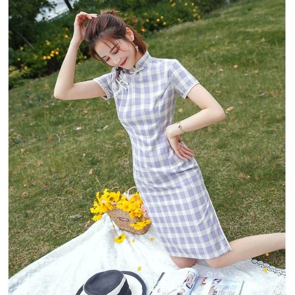 fashion plaid cheongsam dress women party evening dresses short sleeve qipao traditional chinese clothing summer plus size ethnic, Red
fashion plaid cheongsam dress women party evening dresses short sleeve qipao traditional chinese clothing summer plus size ethnic, Red