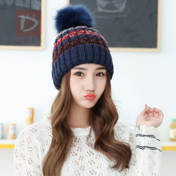 brand caps hat female winter student korean version autumn knitted hat windproof pullover cycling wool plush thickened warm, Blue;gray 
brand caps hat female winter student korean version autumn knitted hat windproof pullover cycling wool plush thickened warm, Blue;gray