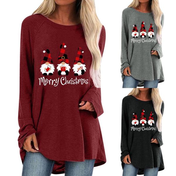 women's t-shirt women christmas o-neck printing long sleeve blouse sweatshirts fashion splicing female pullover #8, White
women's t-shirt women christmas o-neck printing long sleeve blouse sweatshirts fashion splicing female pullover #8, White
