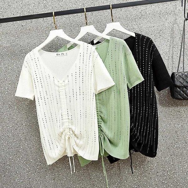 knitted pullover korean v-neck knitwear fashion women thin short sleeve sweater cool summer ropa mujer soft jumper 210604, White;black
knitted pullover korean v-neck knitwear fashion women thin short sleeve sweater cool summer ropa mujer soft jumper 210604, White;black