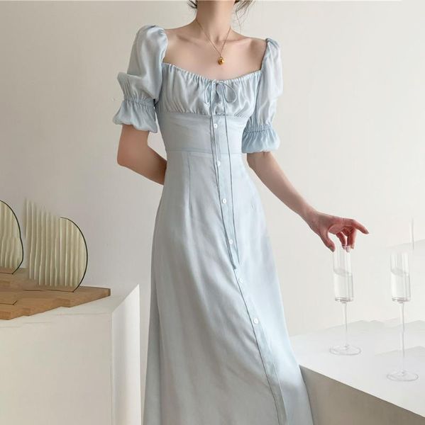 party dresses summer french dress sweet tea break gentle square collar long skirt retro fairy elegant cotton, White;black
party dresses summer french dress sweet tea break gentle square collar long skirt retro fairy elegant cotton, White;black