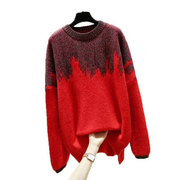 women's sweaters loose stitch oversized plus large size female woman blouses winter clothing latest 2021 spring autumn a6495, White;black
women's sweaters loose stitch oversized plus large size female woman blouses winter clothing latest 2021 spring autumn a6495, White;black