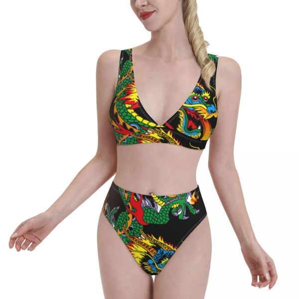 women's swimwear bikini chinese dragon ed hardies exotic 2021 women swimsuit high waist separate art beach wear, White;black
women's swimwear bikini chinese dragon ed hardies exotic 2021 women swimsuit high waist separate art beach wear, White;black