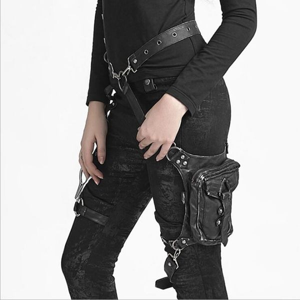 gothic women pu leather waist bag motorcycle drop leg fanny pack hip belt phone pouch female messenger shoulder crossbody bags
gothic women pu leather waist bag motorcycle drop leg fanny pack hip belt phone pouch female messenger shoulder crossbody bags