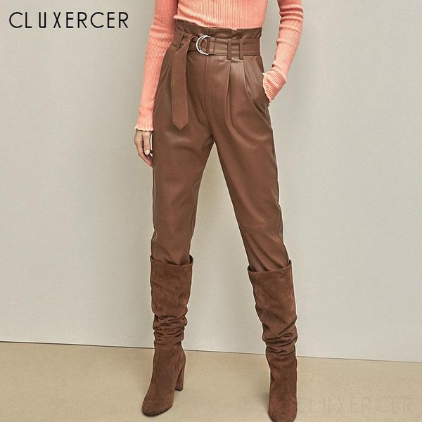 women's pants & capris khaki black pu faux leather women casual high waist pockets ladies office trousers with belt female fashion, Black;white
women's pants & capris khaki black pu faux leather women casual high waist pockets ladies office trousers with belt female fashion, Black;white