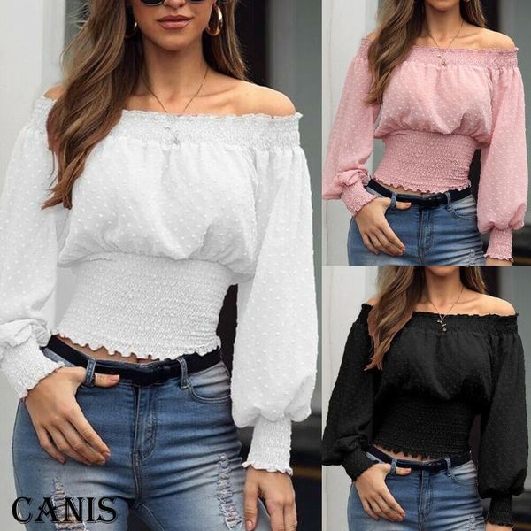 women's blouses & shirts women off shoulder chiffon arrival long sleeve lace up bandage cropped solid slim clothes, White
women's blouses & shirts women off shoulder chiffon arrival long sleeve lace up bandage cropped solid slim clothes, White