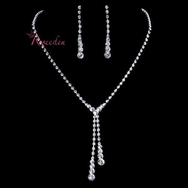 earrings & necklace estkorean style rhinestone wedding jewelry set bride tassels crystal accessories statement fine setsre46, Silver
earrings & necklace estkorean style rhinestone wedding jewelry set bride tassels crystal accessories statement fine setsre46, Silver