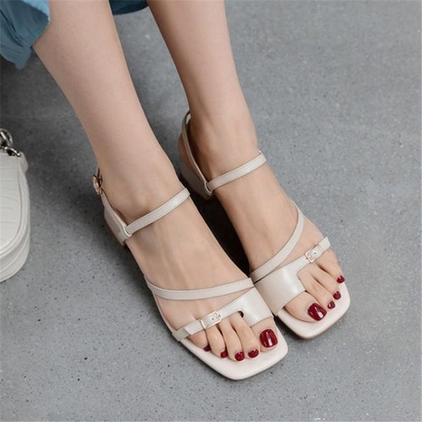 dress shoes pxelena 2021 summer fashion rome toe ring sandals women genuine leather square med heels buckle casual daily office lady, Black
dress shoes pxelena 2021 summer fashion rome toe ring sandals women genuine leather square med heels buckle casual daily office lady, Black