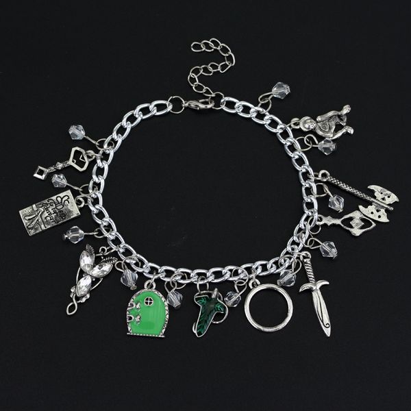 popular movie charm bracelets elven leaf arwen evenstar pendant sword green door locket star bracelet fashion jewelry, Golden;silver
popular movie charm bracelets elven leaf arwen evenstar pendant sword green door locket star bracelet fashion jewelry, Golden;silver