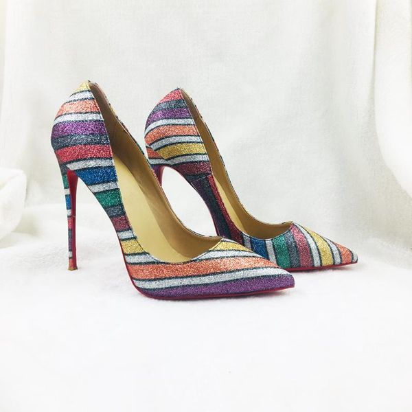 dress shoes oversize 34-45 strips glitter classical pointed toe women pumps thin high heels elegant party, Black
dress shoes oversize 34-45 strips glitter classical pointed toe women pumps thin high heels elegant party, Black