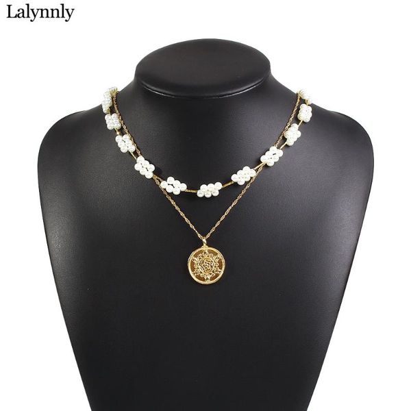 lalynnly multi layer carved coin pendants necklaces charm simulated pearl chains for women girls trendy jewelry n7361 pendant, Silver
lalynnly multi layer carved coin pendants necklaces charm simulated pearl chains for women girls trendy jewelry n7361 pendant, Silver
