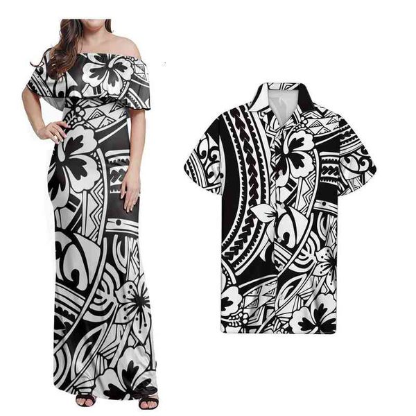 casual dresses polynian off shoulder dresses, cuban busins shirt, two-piece set for lovers, Black;gray
casual dresses polynian off shoulder dresses, cuban busins shirt, two-piece set for lovers, Black;gray