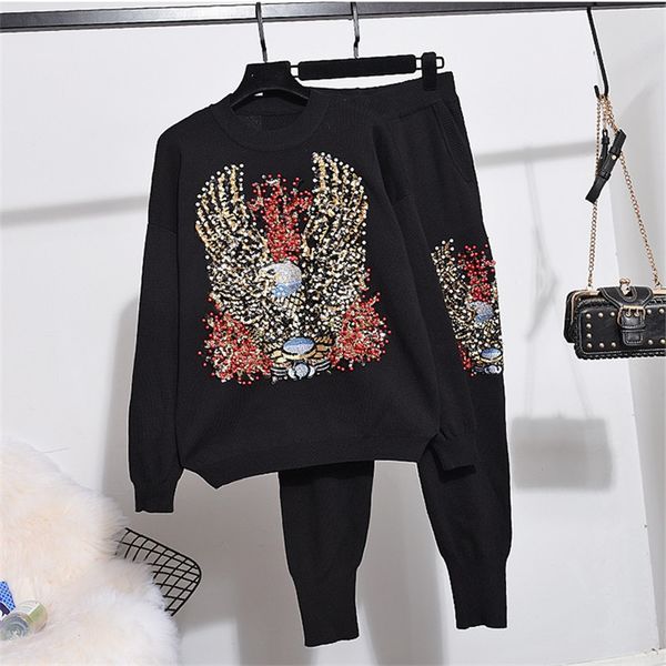 pant autumn fashion knitted set female beading o-neck sleeve sweater knitting long pencil pants 2pcs loose ladies tracksuits, White
pant autumn fashion knitted set female beading o-neck sleeve sweater knitting long pencil pants 2pcs loose ladies tracksuits, White