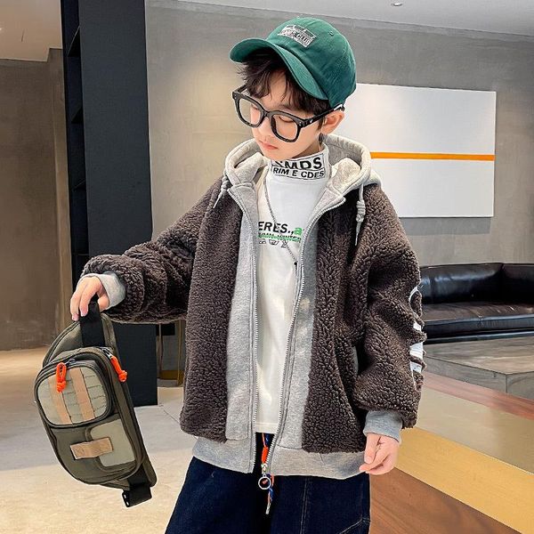 jackets boys lamb wool coat 2021 kids winter korean casual cardigan warm jacket children plus velvet thick 8 10 12 14y, Blue;gray
jackets boys lamb wool coat 2021 kids winter korean casual cardigan warm jacket children plus velvet thick 8 10 12 14y, Blue;gray