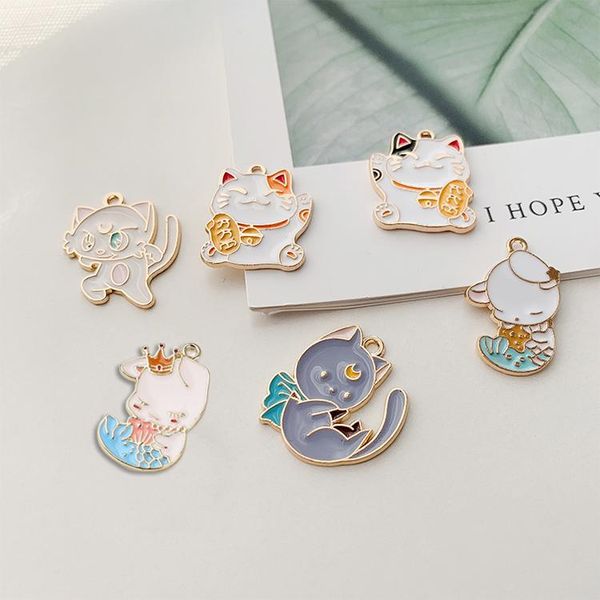 charms 10pcs cartoon cat enamel pendant animal alloy handicrafts diy jewelry earrings necklace accessories mobile phone, Bronze;silver
charms 10pcs cartoon cat enamel pendant animal alloy handicrafts diy jewelry earrings necklace accessories mobile phone, Bronze;silver