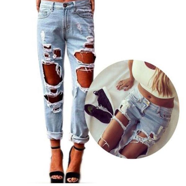 women's jeans brand women destroyed ripped distressed slim hole pants boyfriend trousers hollow out deans pant, Blue
women's jeans brand women destroyed ripped distressed slim hole pants boyfriend trousers hollow out deans pant, Blue