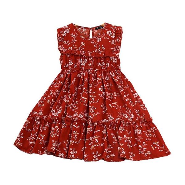 girl's summer dress round neck sleeveless floral for birthday party vacation pography dresses, Red;yellow
girl's summer dress round neck sleeveless floral for birthday party vacation pography dresses, Red;yellow