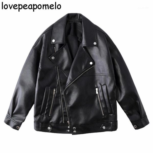 autumn winter women's pu leather jackets moto & biker female coats loose oversize ladies fashion women clothes faux, Black
autumn winter women's pu leather jackets moto & biker female coats loose oversize ladies fashion women clothes faux, Black