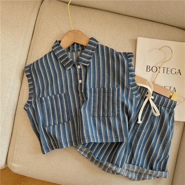 clothing sets 2021 summer boys girls striped loose clothes cotton sleeveless vest shorts 2pcs suits kids children casual outfits, White
clothing sets 2021 summer boys girls striped loose clothes cotton sleeveless vest shorts 2pcs suits kids children casual outfits, White