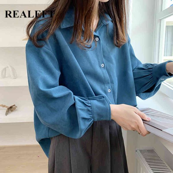 autumn corduroy oversize formal women's blouse solid lantern sleeve elegant loose shirts office lady 210428, White
autumn corduroy oversize formal women's blouse solid lantern sleeve elegant loose shirts office lady 210428, White