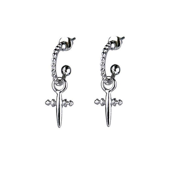 fashion women men's c shape small hoop earrings gold/silver color cross gothic punk rock style pendientes dangle earring mujer & huggie, Golden;silver
fashion women men's c shape small hoop earrings gold/silver color cross gothic punk rock style pendientes dangle earring mujer & huggie, Golden;silver