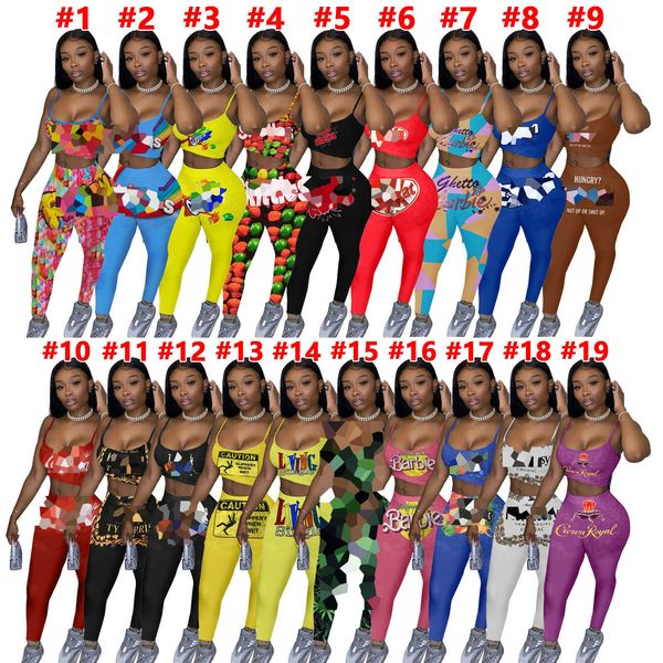 2022 designer swimsuit women's casual sports pattern printed suspender pants two-piece set d9324, White;black
2022 designer swimsuit women's casual sports pattern printed suspender pants two-piece set d9324, White;black
