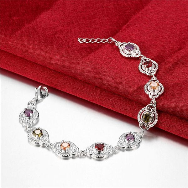women's sterling silver plated drop color gemstone charm bracelet gssb427 fashion 925 silver plate jewelry bracelets, Golden;silver
women's sterling silver plated drop color gemstone charm bracelet gssb427 fashion 925 silver plate jewelry bracelets, Golden;silver